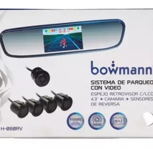 Espejo Retrovisor Bowmann Con Cámara Y Sensor H-080rv