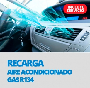 RECARGA AIRE ACONDICIONADO GAS R-134A